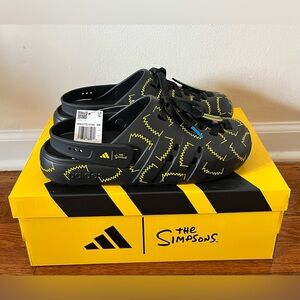 Adidas Adilette Clog The Simpsons Black Yellow JS4910 Men Size 9,10,11,13